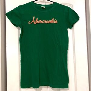 Emerald Green Abercrombie Graphic Top